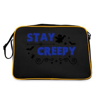 stay creepy 02 - Retro Tasche - Schwarz/Gold - Hinten