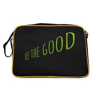 see the good quote - Retro Bag - black/gold - Back