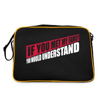 you would understand quote - Retro Bag - black/gold - Back