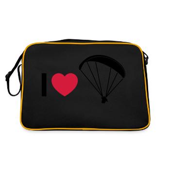 i love paragliding - Sac Retro - noir/or - Dos