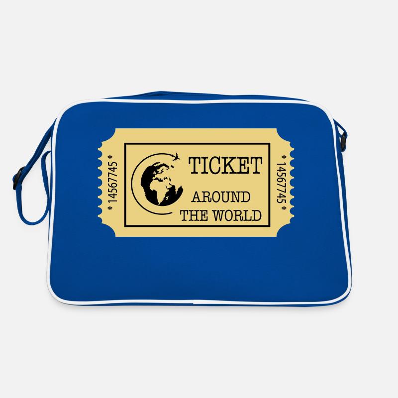 Around the World Ticket Retro Tasche