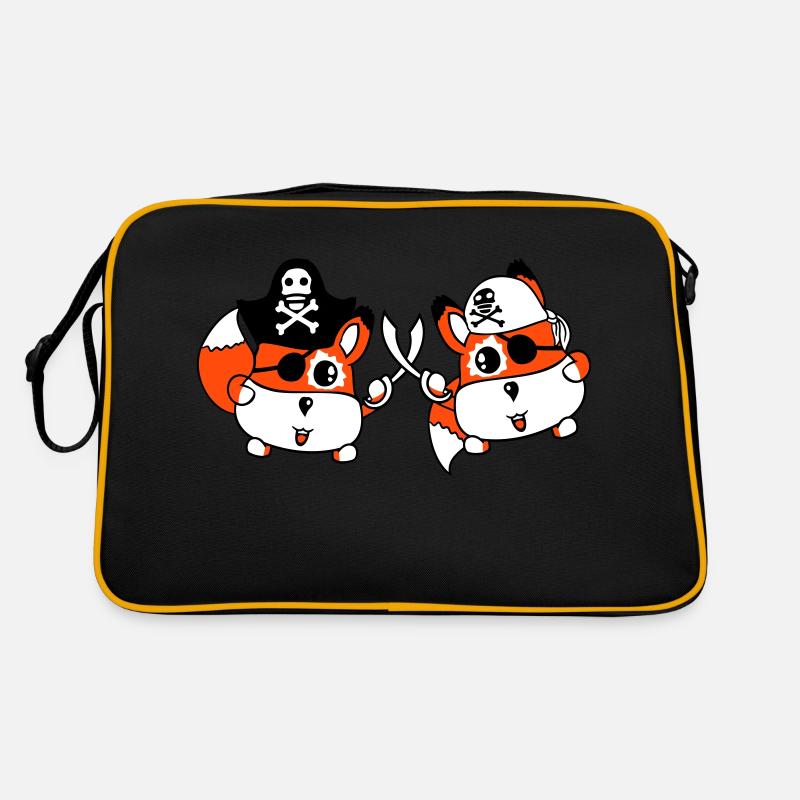 2 petit pirate mignon renards oeil sabre duel Sac Retro