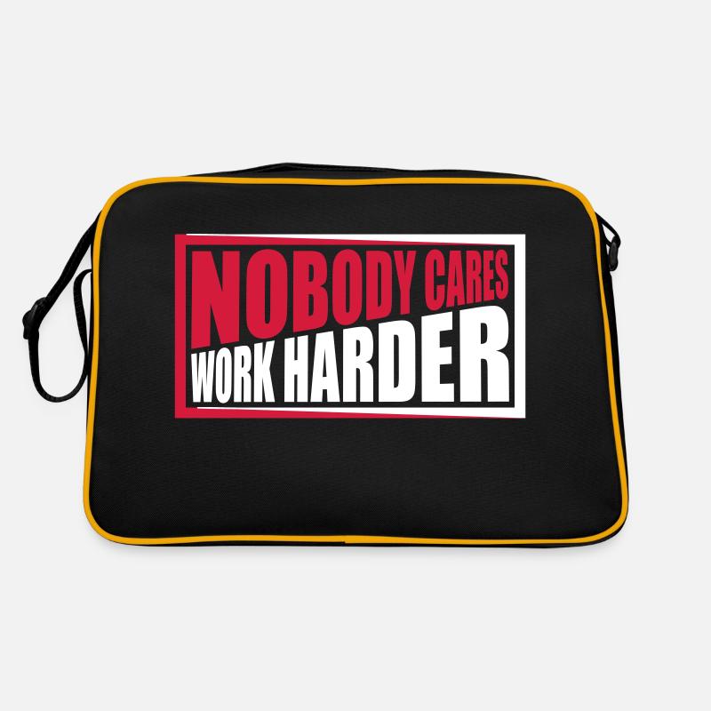 nobody cares work harder Retro Bag