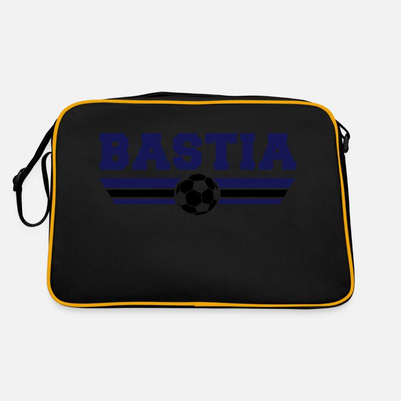 Bastia Fußball - Retro Tasche - Schwarz/Gold