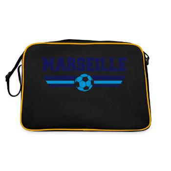 Marseille foot - Sac Retro - noir/or - Dos