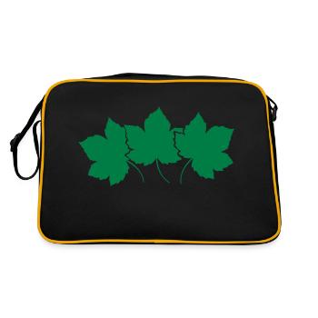 leaves - Retro Bag - black/gold - Back