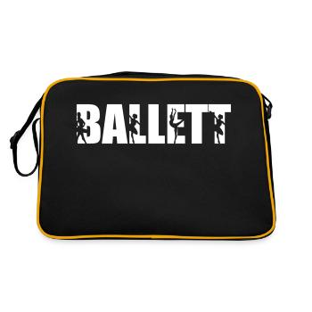 ballett - Retro Tasche - Schwarz/Gold - Hinten