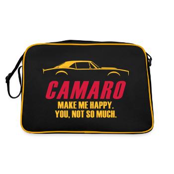 CAMARO ME RENDS HEUREUX, TU N’AS PAS TELLEMENT - Sac Retro - noir/or - Dos