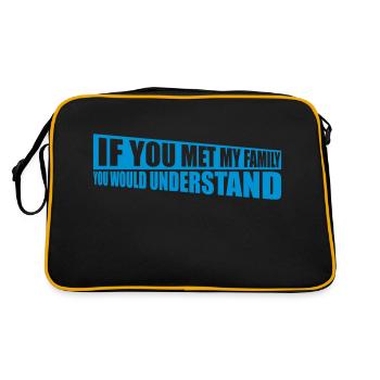 you would understand quote - Retro Bag - black/gold - Back