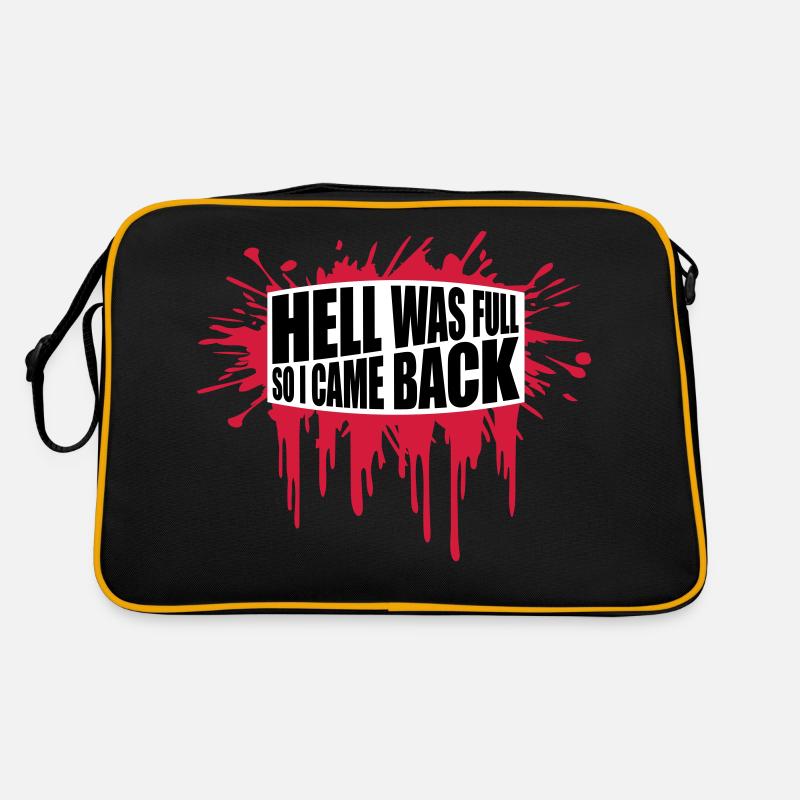 hell was full Zitat Retro Tasche