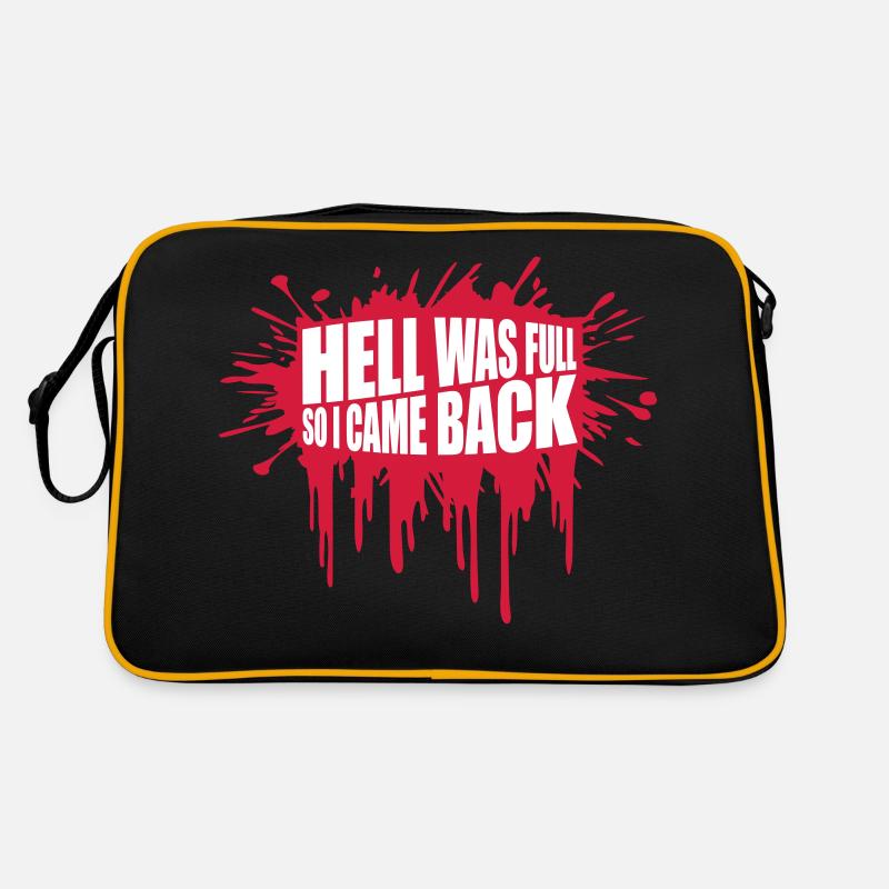 hell was full Zitat Retro Tasche