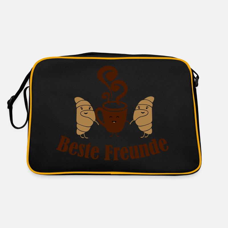 croissant kaffee Retro Tasche