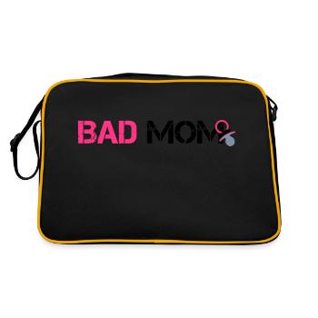 Bad Mom - Retro Tasche - Schwarz/Gold - Hinten