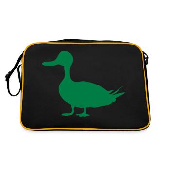 duck - Retro Tasche - Schwarz/Gold - Hinten