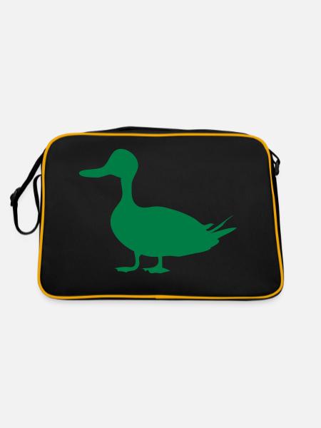 duck - Retro Tasche - Schwarz/Gold - Hinten