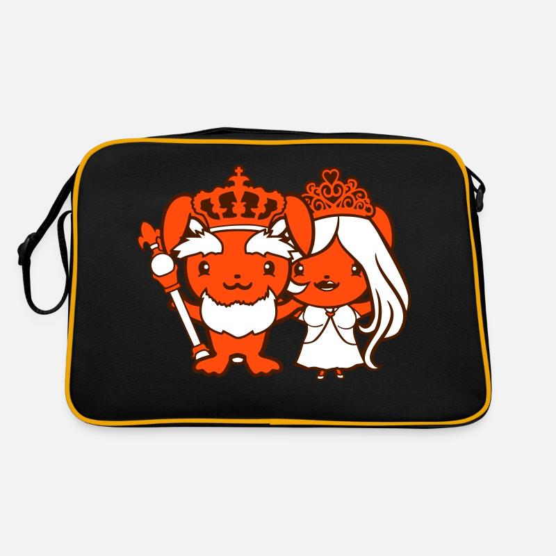 Lapin Roi Couronne Reine Couple Ruler Amour Sac Retro