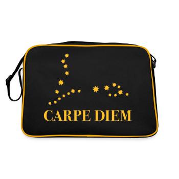 Carpe Diem use the day constellation Pisces Horoscope - Retro Bag - black/gold - Back