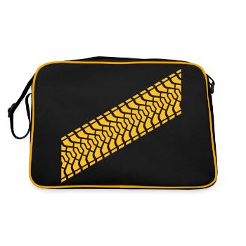 Diagonal empreinte du pneu - Sac Retro - noir/or - Dos