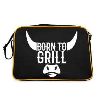 Tablier grillé - Born to grill - Sac Retro - noir/or - Dos