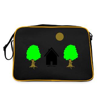 Cabane paysagère - Sac Retro - noir/or - Dos