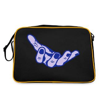 hand open hand open offene mano - Retro Bag - black/gold - Back