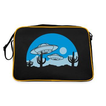 Desert UFO's Mystery Scene - Retro Bag - black/gold - Back