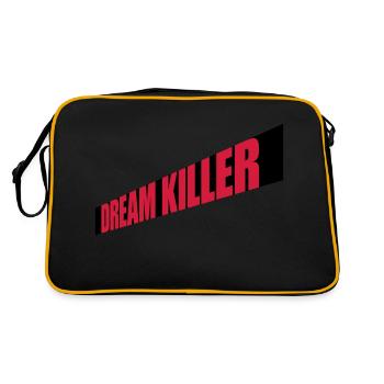 dream killer pessimists quote - Retro Bag - black/gold - Back