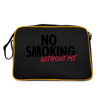 no smoking without me - Retro Tasche - Schwarz/Gold - Hinten