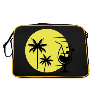 Cocktail Sunset - Sac Retro - noir/or - Dos