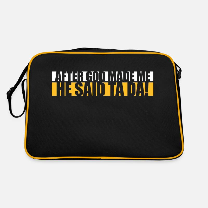 after god made me Retro Tasche