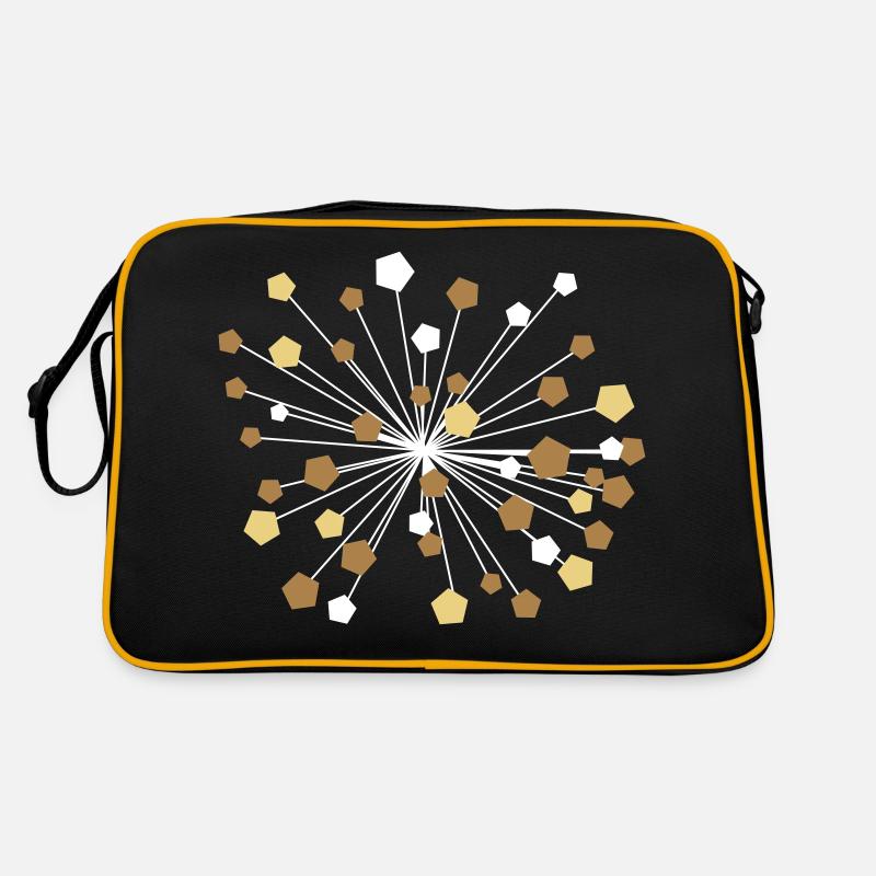 goldener Löwenzahn Retro Tasche