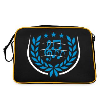 Clef de musique Couronne de laurier - Sac Retro - noir/or - Dos