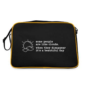 Some People are Like Clouds - Retro Bag - black/gold - Back