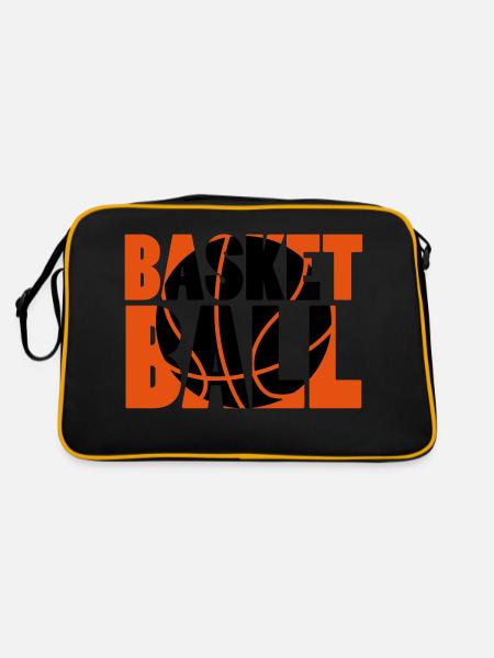 Basketball ! - Retro Tasche - Schwarz/Gold - Hinten