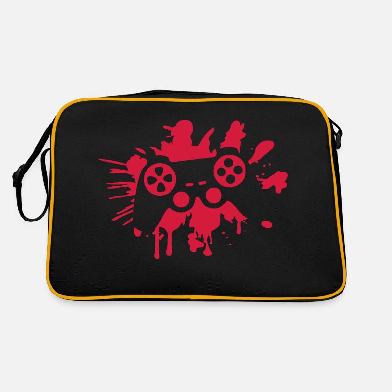 controller blut graffiti tropfen spritzer klex Retro Tasche