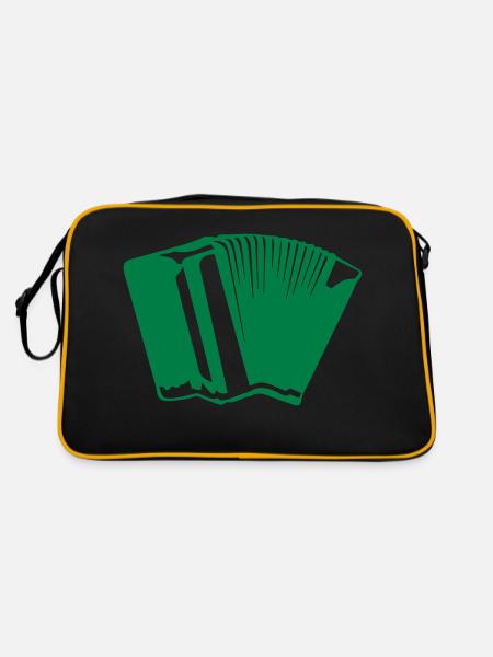 accordeon instrument musique 306 - Sac Retro - noir/or - Dos