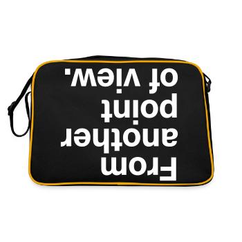 From another point of view - Retro Tasche - Schwarz/Gold - Hinten