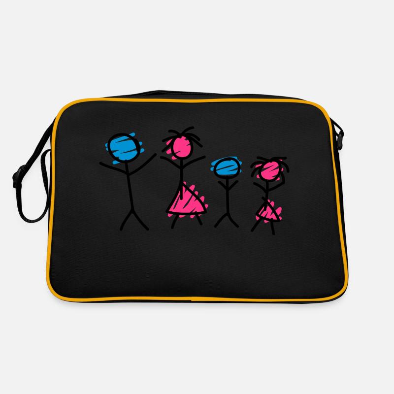 Family - Retro Tasche - Schwarz/Gold