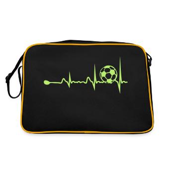 football trace cardiaque - Sac Retro - noir/or - Dos