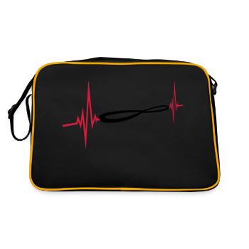 Symbole d’impulsion infinie - Sac Retro - noir/or - Dos