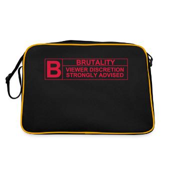 Brutality Rating - Retro Bag - black/gold - Back