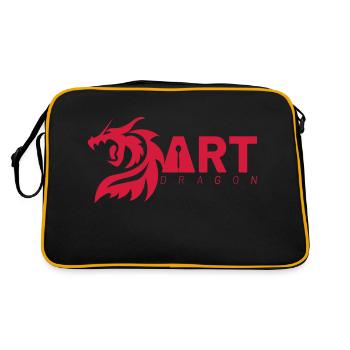 Dart Dragon - Retro Tasche - Schwarz/Gold - Hinten