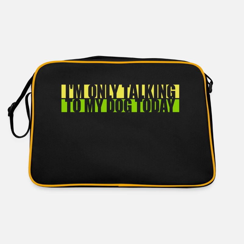 only talking to dog Retro Bag