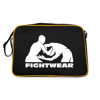 Wing Chun | Vêtements de combat | Impression en blanc & grand format - Sac Retro - noir/or - Dos