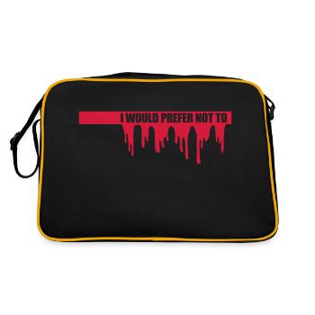 I prefer not to - Retro Bag - black/gold - Back