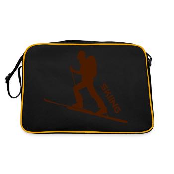 Ski, ski, skiing, après ski, freeski, freeskiing - Retro Bag - black/gold - Back