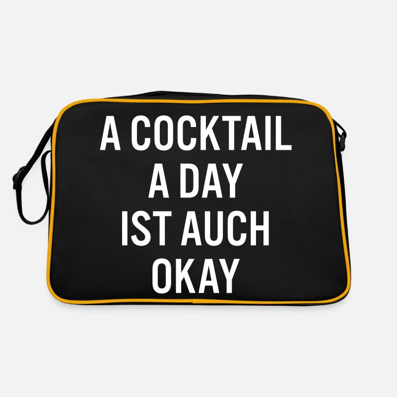 A cocktail a day ist auch okay Retro Tasche