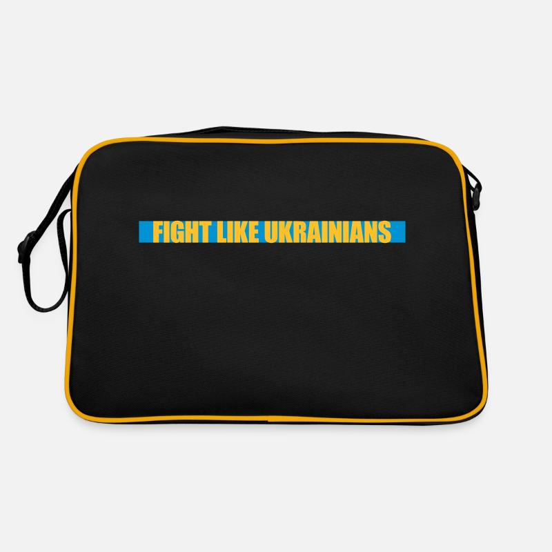fight like ukrainians Zitat Retro Tasche