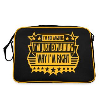 I m not arguing - Retro Bag - black/gold - Back