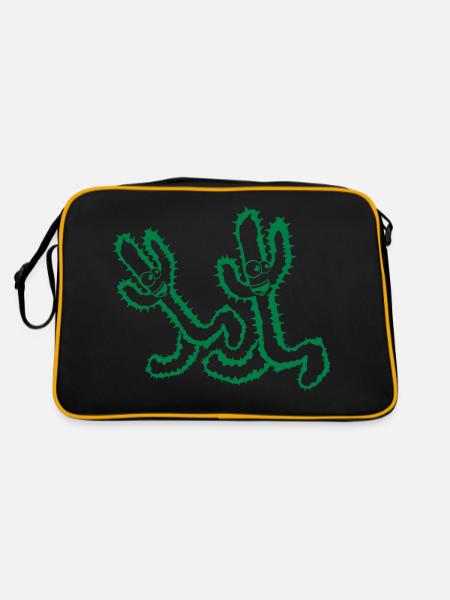 2 Cacti Race Happy Legs Run Fast - Retro Bag - black/gold - Back